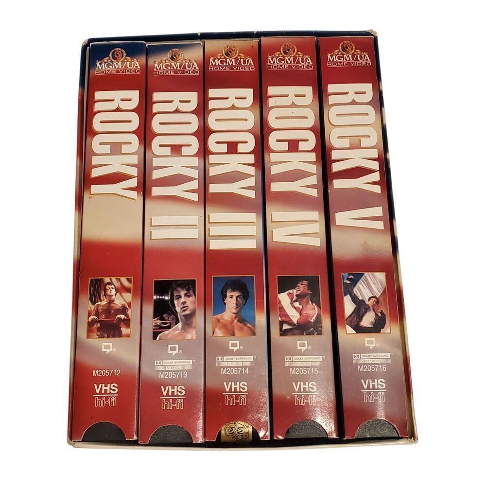 Rocky VHS Collection Commemorative 20th Anniversary Movie Gift Box Set  All 5
